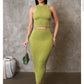 Lime Skirt Set