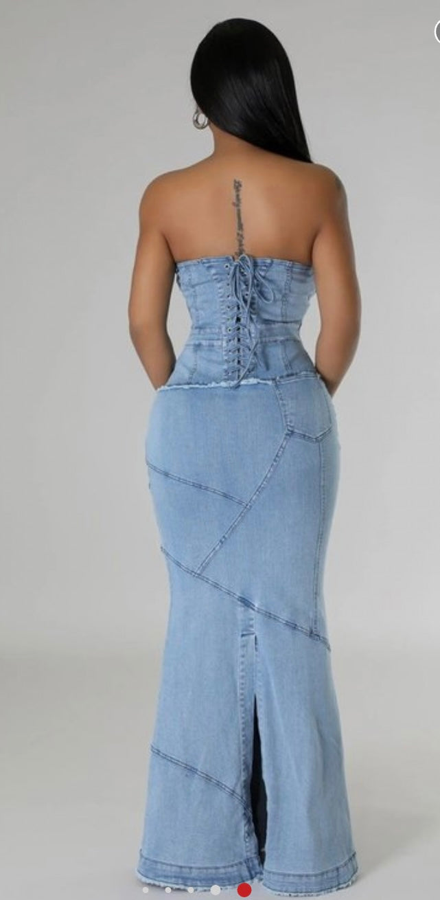Corset Denim Dress
