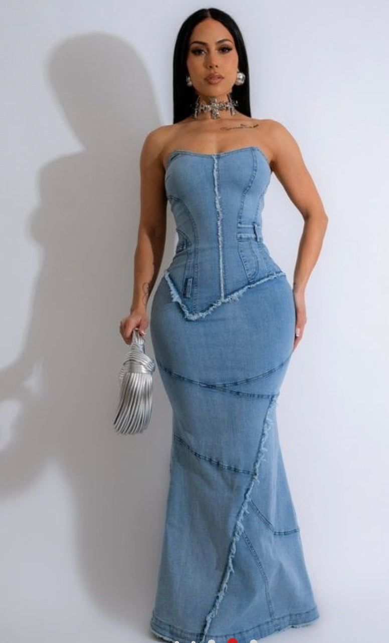 Corset Denim Dress