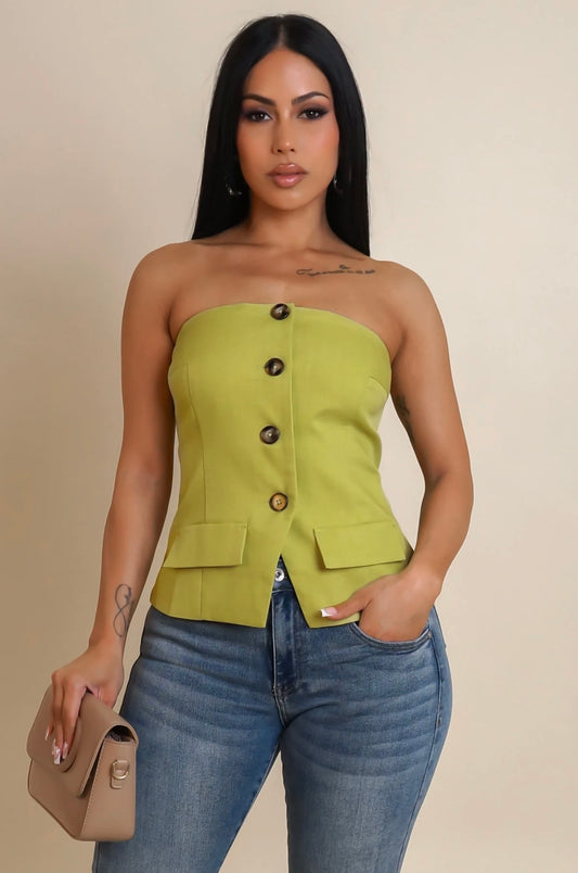 Green Halter Top