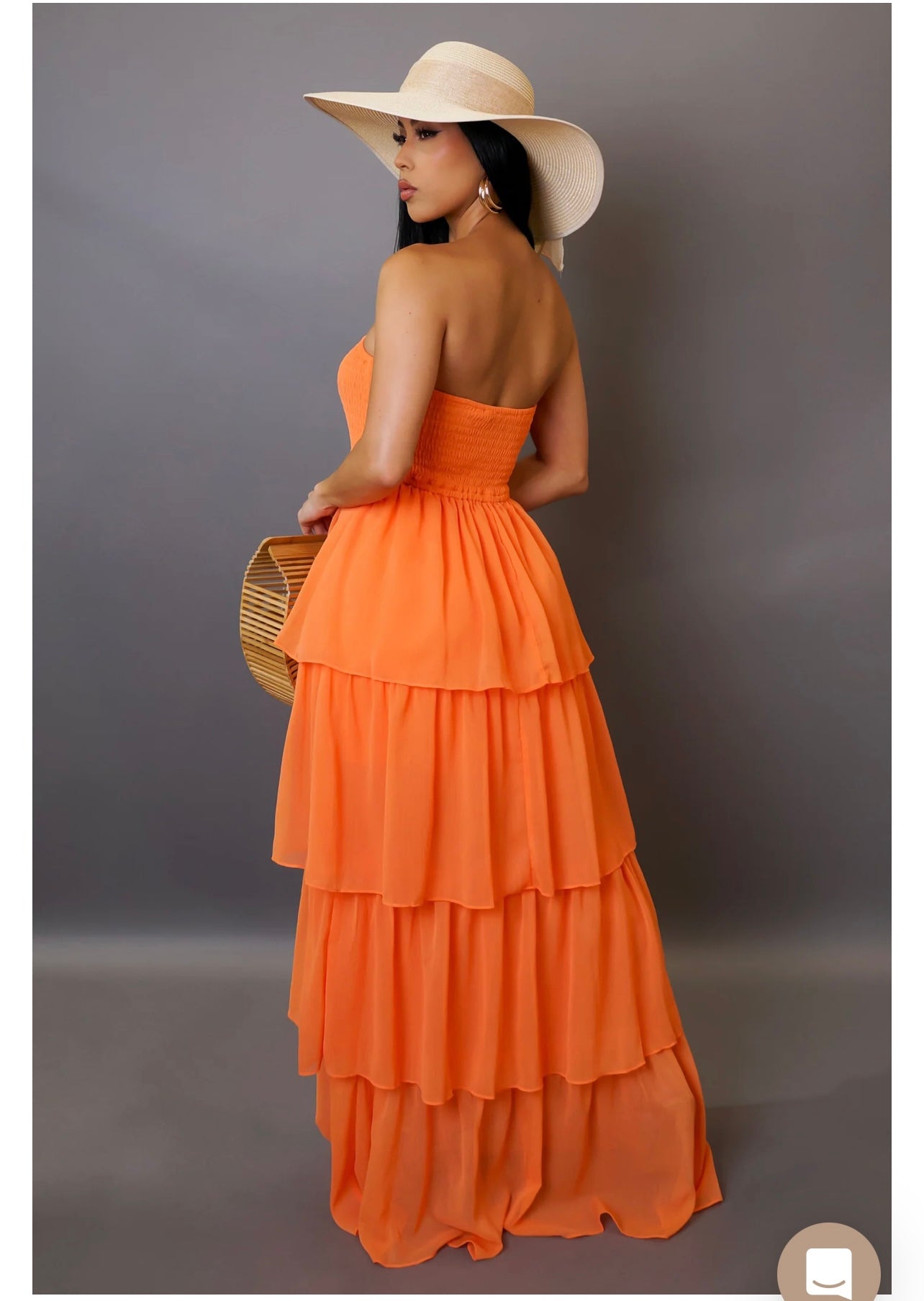 Halter Maxi Dress (Orange)