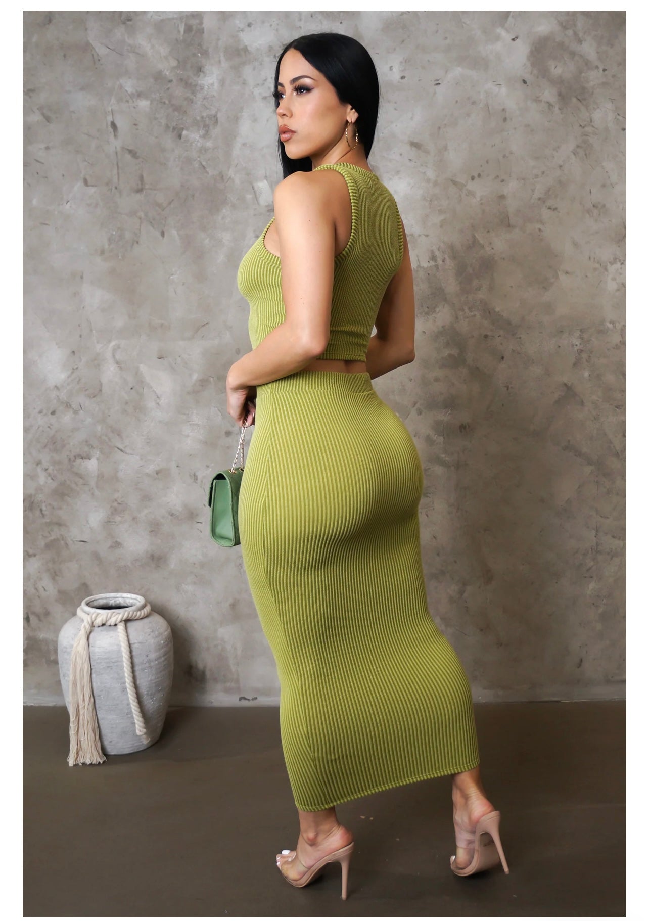 Lime Skirt Set