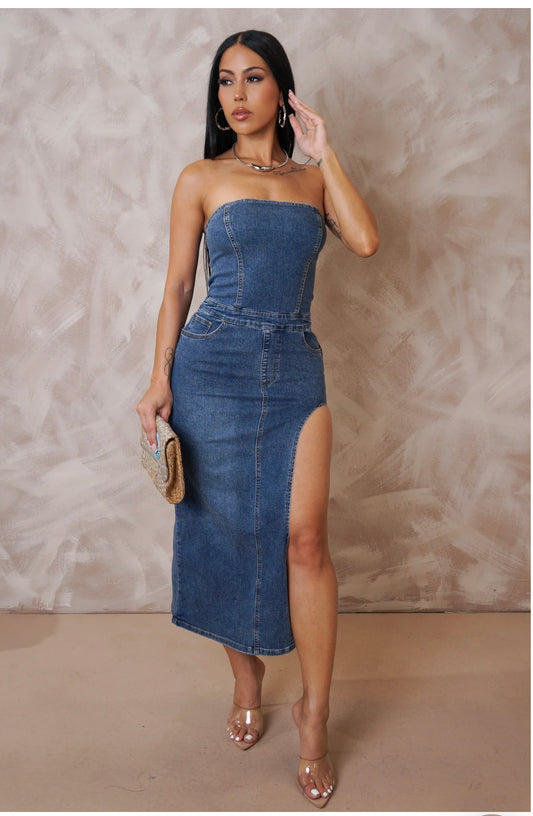 Denim Midi Dress