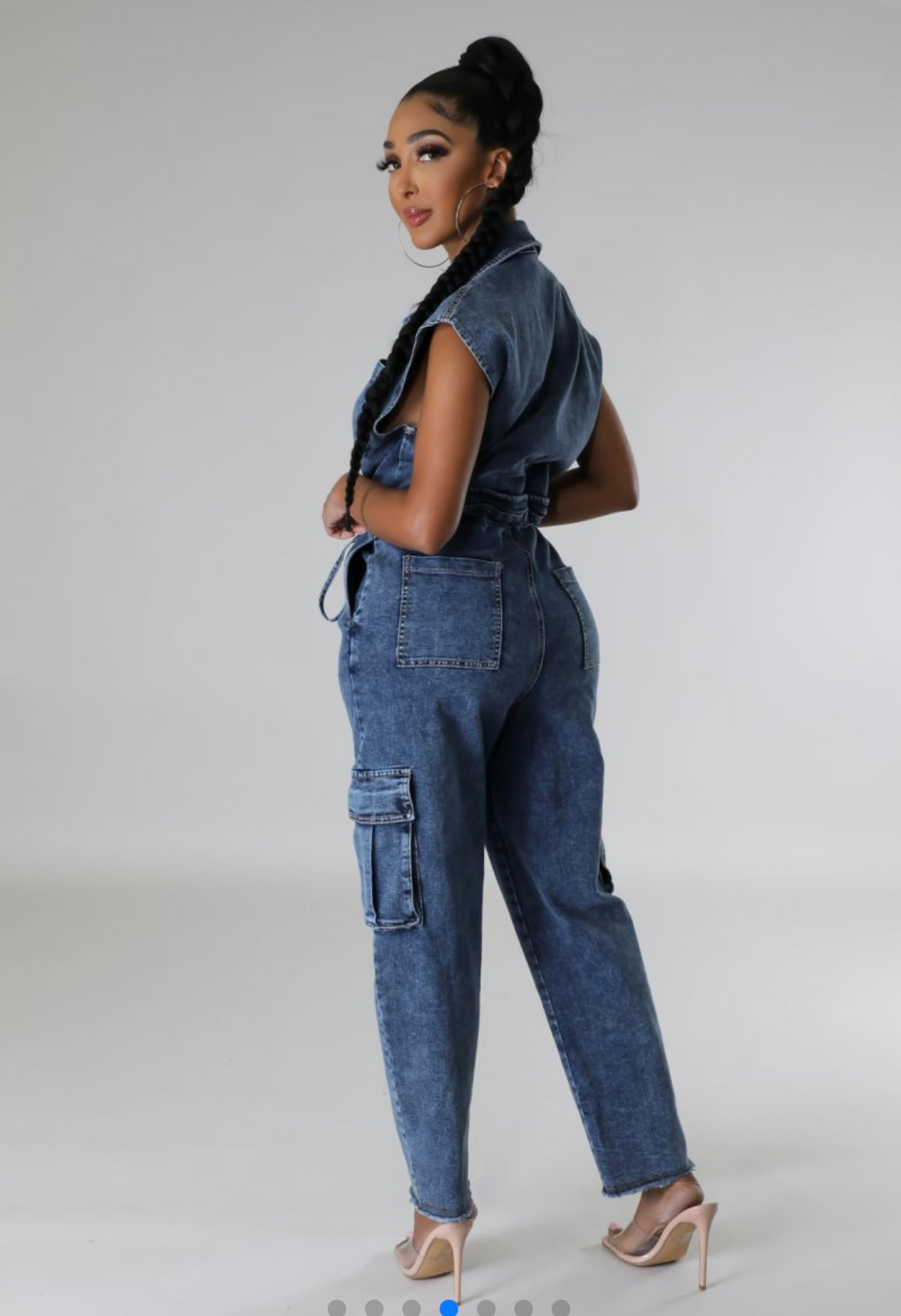 Cargo Denim Jumpsuit