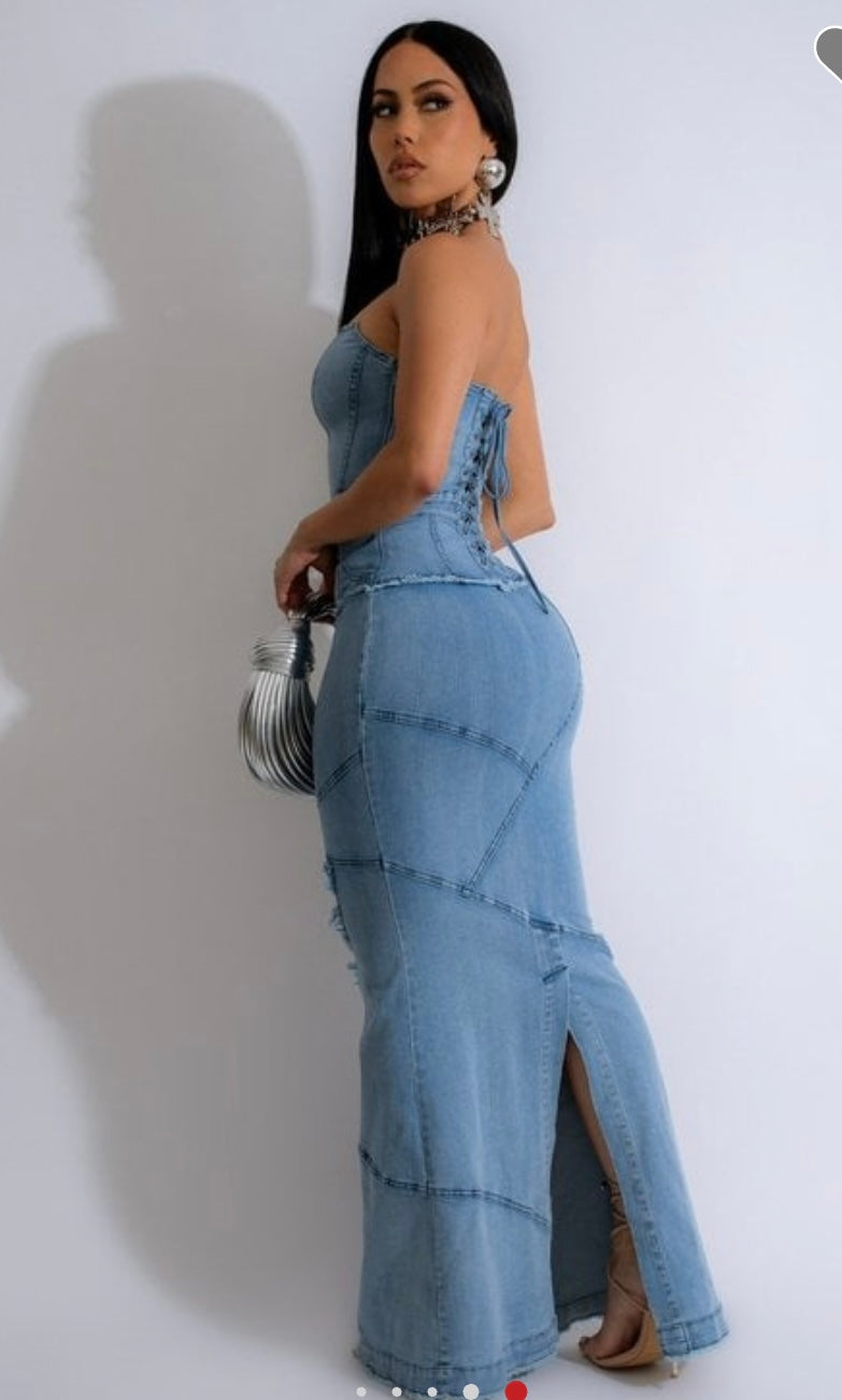 Corset Denim Dress