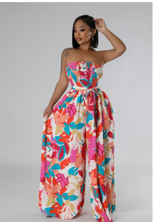 Floral Tube Jumpsuit