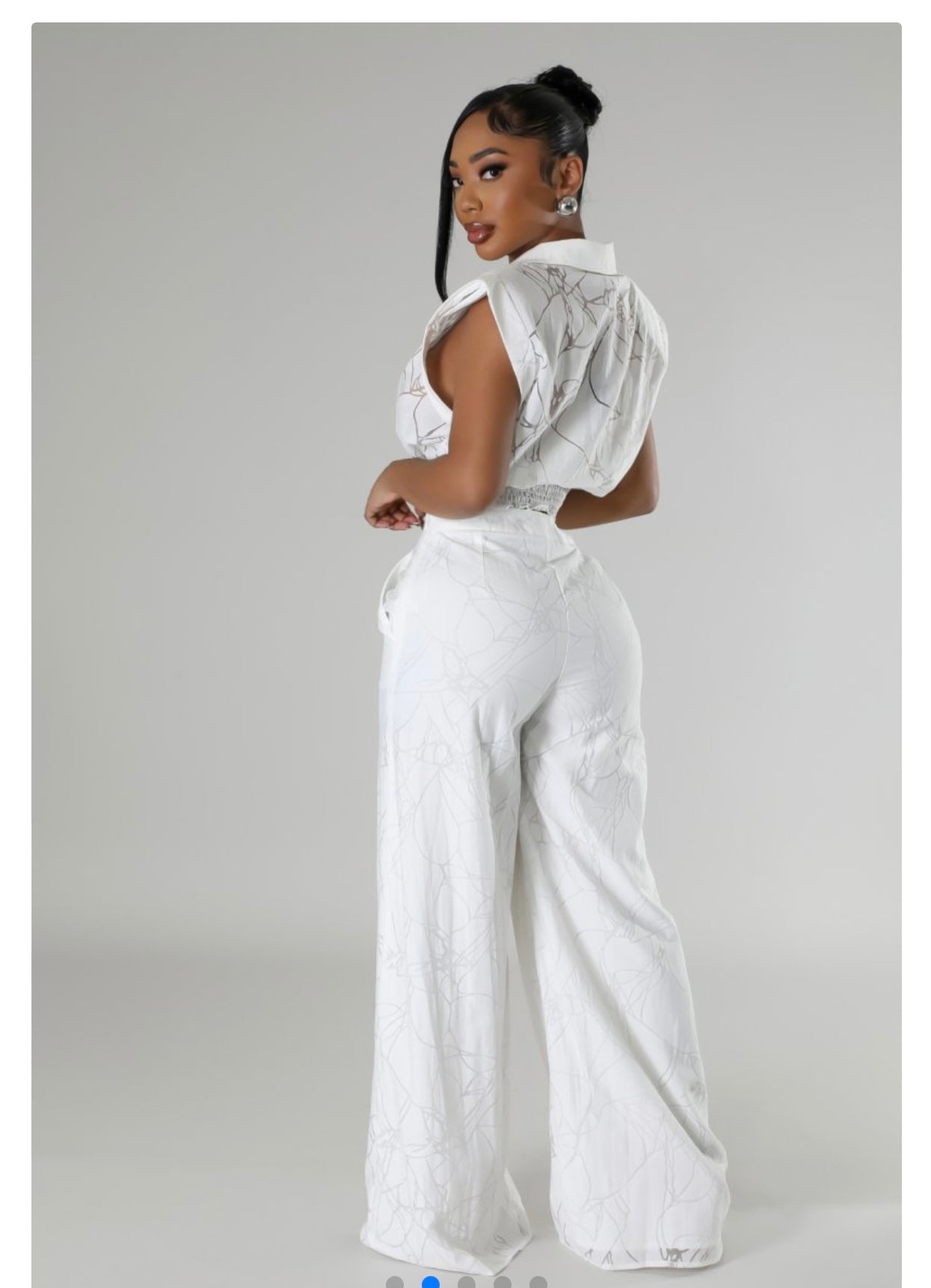Crown Me White Pants Set