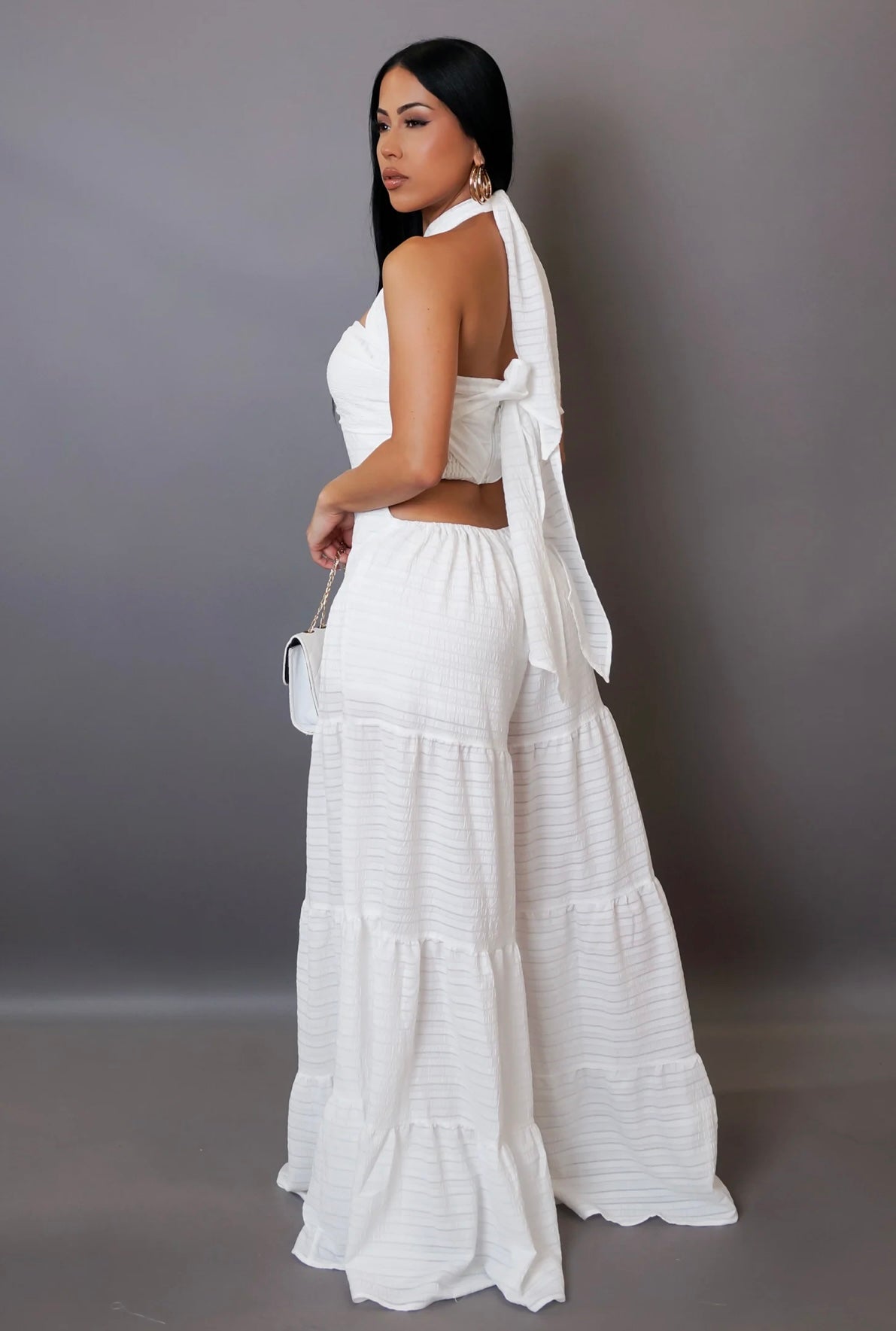 White Cut-Out Jumpsuit
